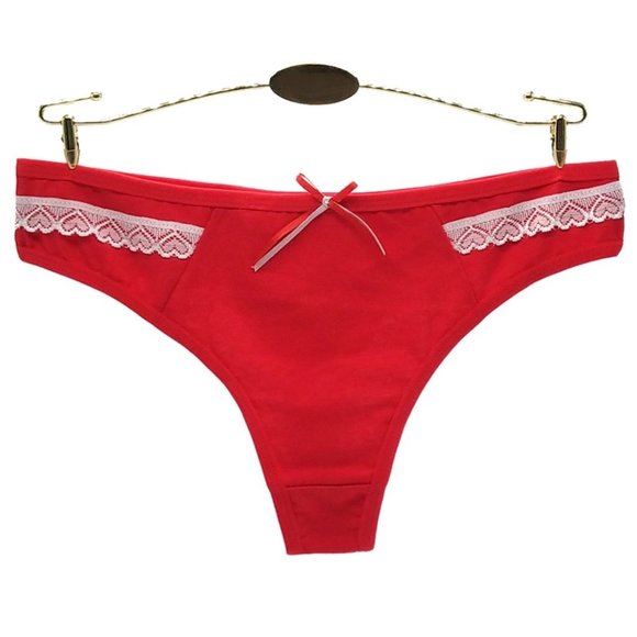 6-Pack Women's Cotton Thong Panties Thongs - Picture 7 of 8